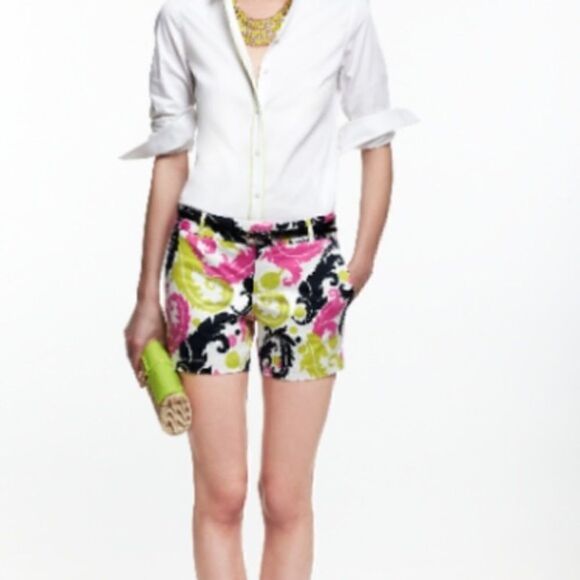Banana Republic Milly Shorts 0P Chartreuse Pink - Picture 1 of 10